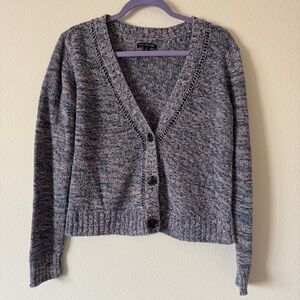 American Eagle Outfitters Pink and Blue Knit Cardigan